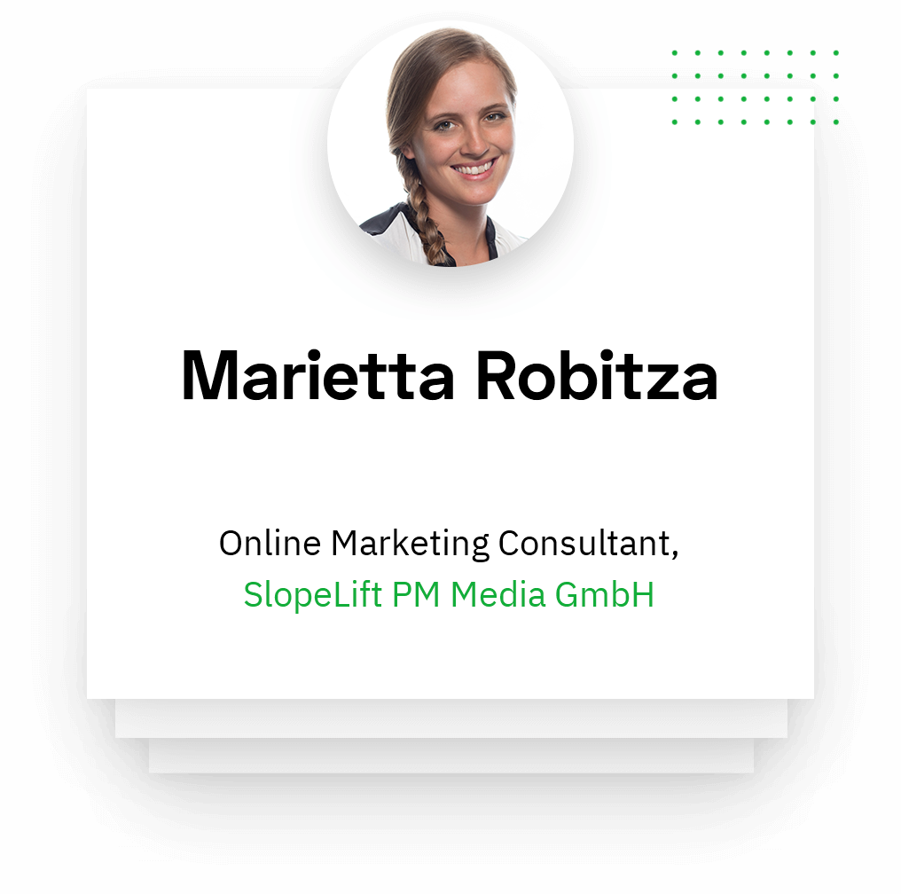 Image of Marietta Robitza, online marketing consultant at SlopeLift