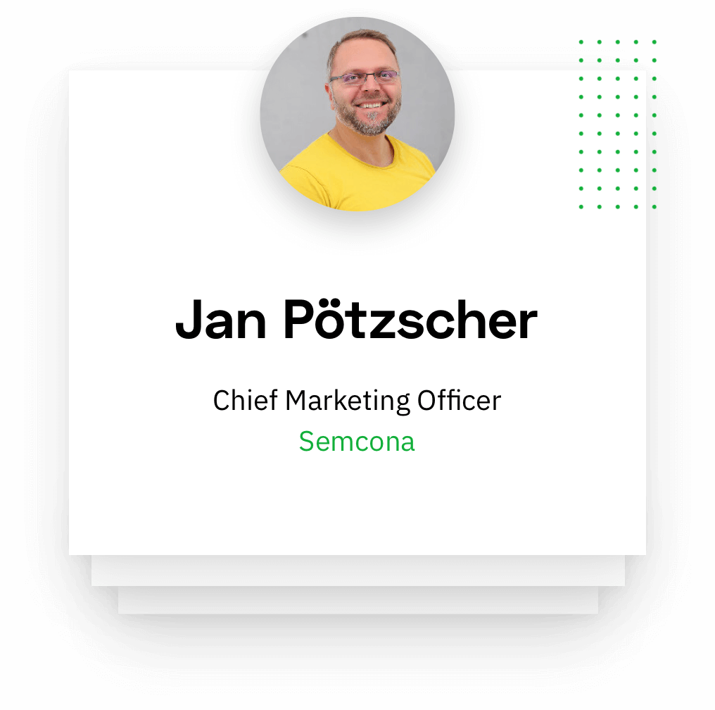 Jan Pötzscher, Chief Marketing Officer, semcona